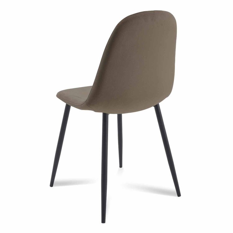 SILLA ZEN TERCIOPELO ARENA-PATA NEGRA