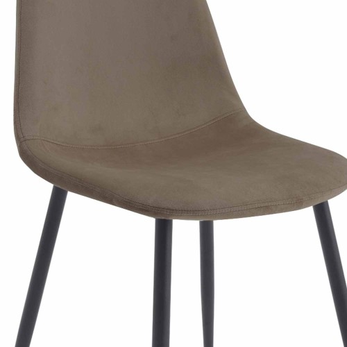 SILLA ZEN TERCIOPELO ARENA-PATA NEGRA