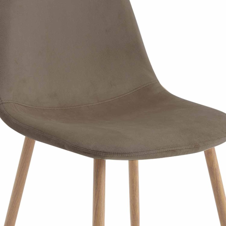 SILLA ZEN TERCIOPELO ARENA-PATA HAYA