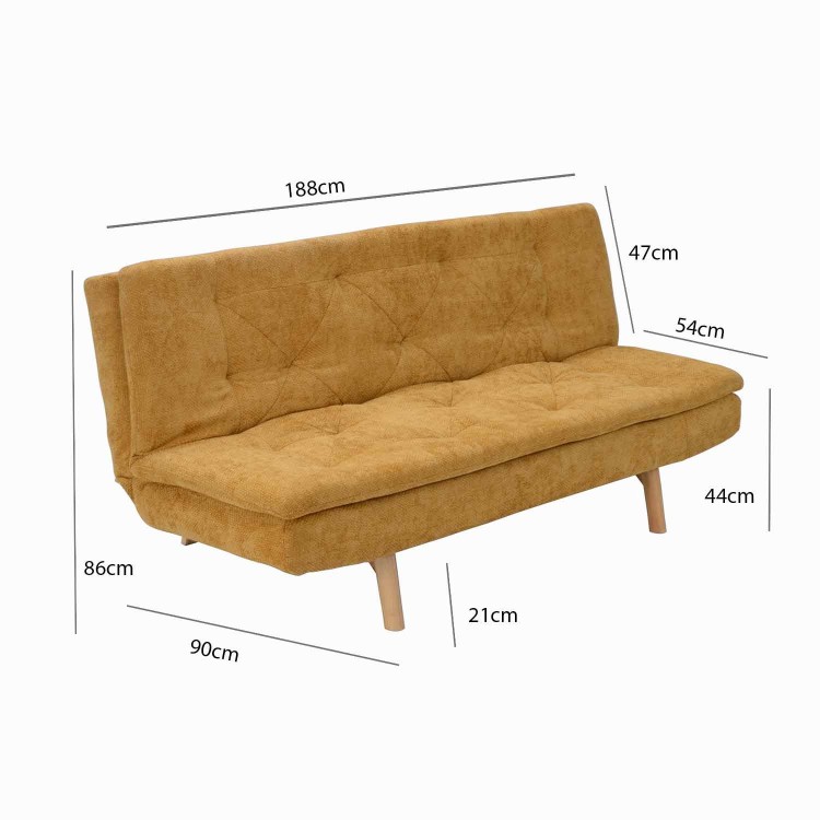 DIVANO LETTO BRUNO SENAPE