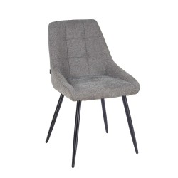 Eva chaise gris pied noir-Casathai