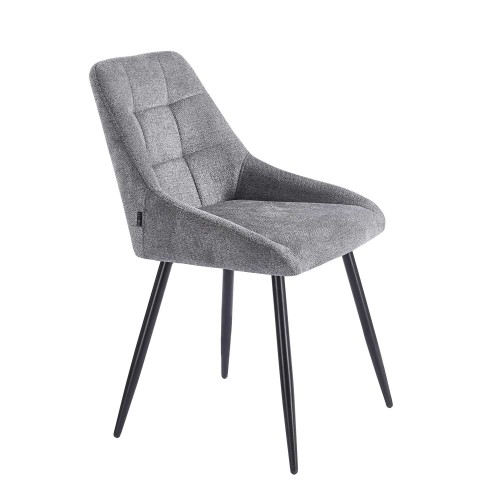 Eva chaise gris pied noir-Casathai