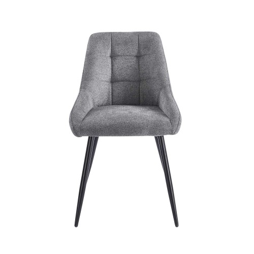 Eva chaise gris pied noir-Casathai