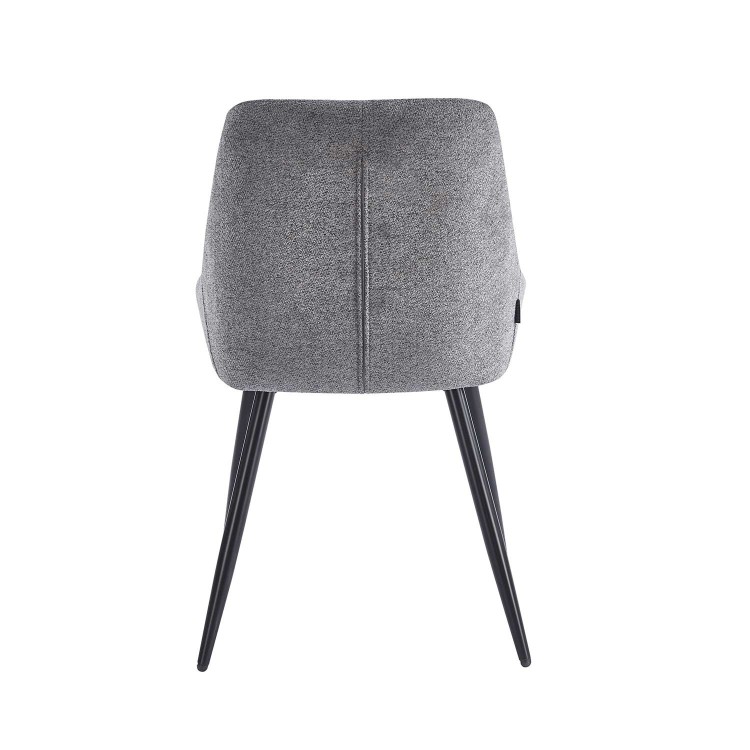 Eva chaise gris pied noir-Casathai