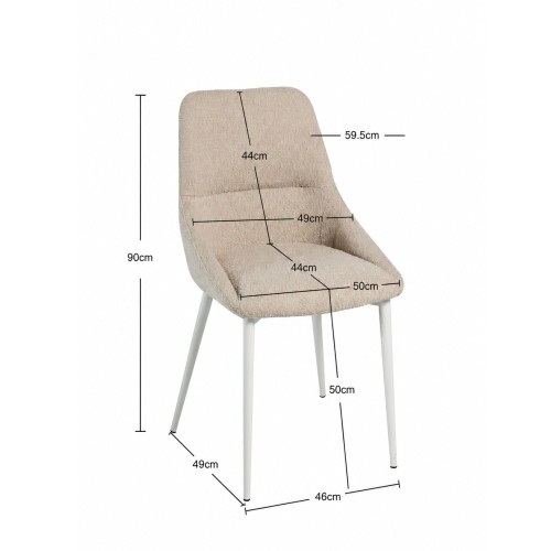 SEDIA NIKI SABBIA GAMBA BEIGE