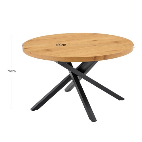 AUSZIEHBARER TISCH SIENNA HOLZ MIT WEISSEM GESTELL