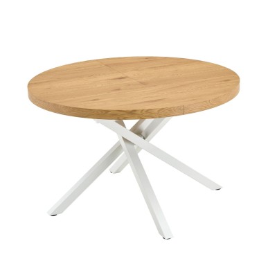 TAVOLO ALLUNGABILE SIENNA LEGNO GAMBA BIANCA