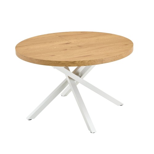 TAVOLO ALLUNGABILE SIENNA LEGNO GAMBA BIANCA
