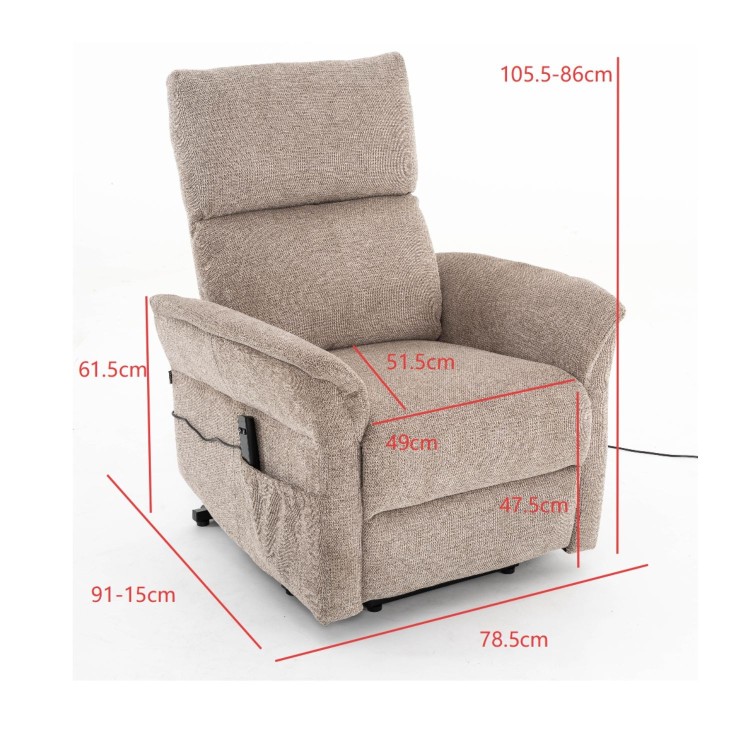 FAUTEUIL OLAF RELAX ÉLECTRIQUE MARRON INCLINABLE
