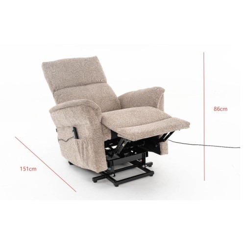 POLTRONA OLAF RELAX ELETTRICA MARRONE RECLINABILE