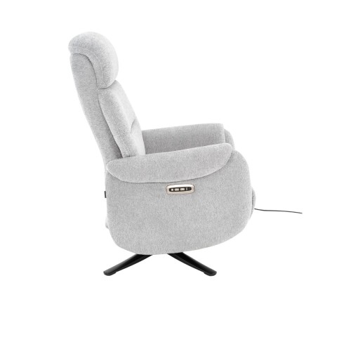 FAUTEUIL CHYPRE RELAX ÉLECTRIQUE GRIS CLAIR 2 MOTEURS