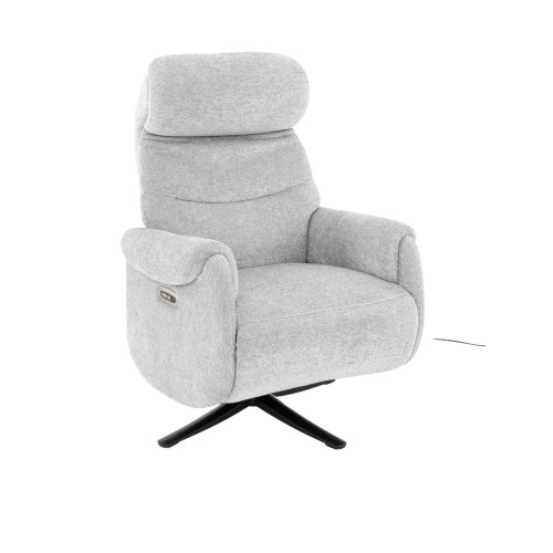 SILLÓN CHIPRE RELAX ELÉCTRICO GRIS CLARO 2 MOTORES