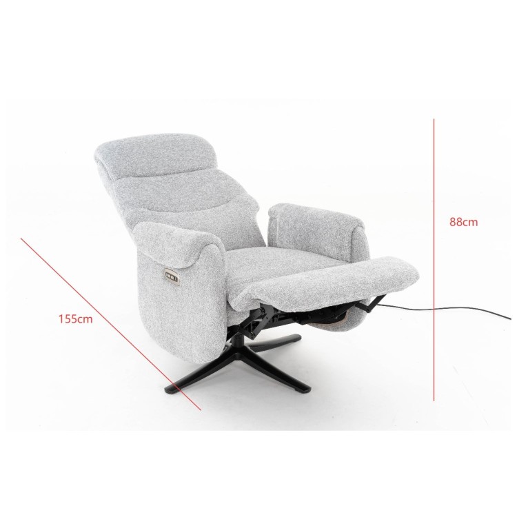 FAUTEUIL CHYPRE RELAX ÉLECTRIQUE GRIS CLAIR 2 MOTEURS