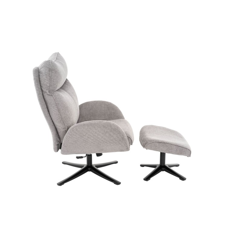 SILLÓN TURÍN GRIS CON REPOSAPIES