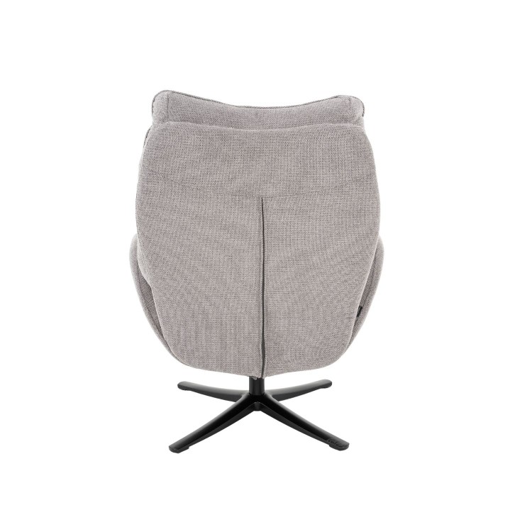 Fauteuil gris de Turin avec reposapies