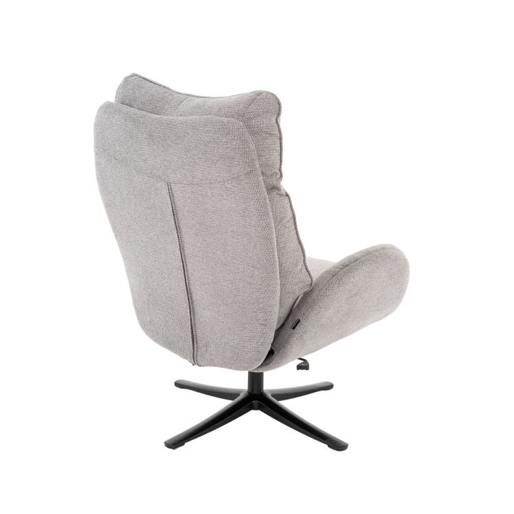 Fauteuil gris de Turin avec reposapies