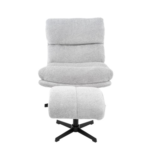 SILLÓN MILAN GRIS CON REPOSAPIES