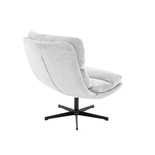 Grauer Milan-Sessel mit Reposapies