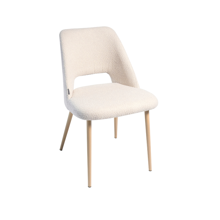 CHAISE EROS SABLE PIED EFFET BOIS DE HÊTRE