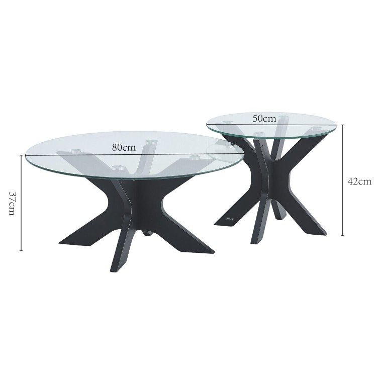 Ensemble de 2 tables auxiliaires de la dune Casquette Claste