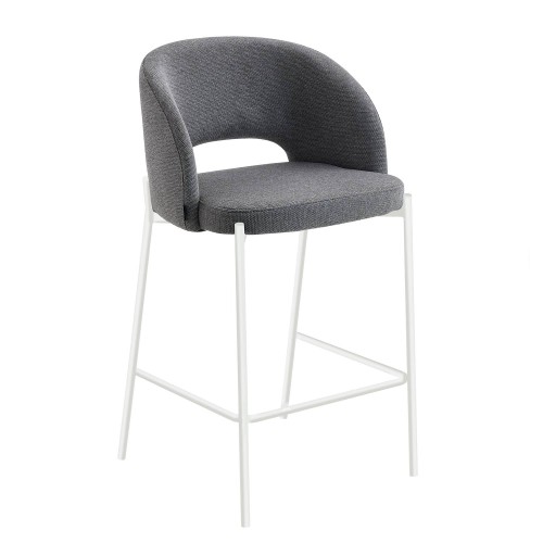 TABURETE CRONOS GRIS PATA BEIGE