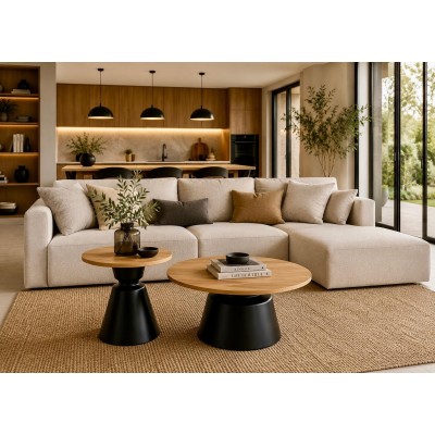 LOT DE 2 TABLES D'APPOINT NOA PIED NOIR 2