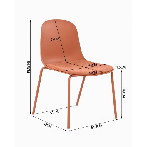 SILLA MONET TERRACOTA