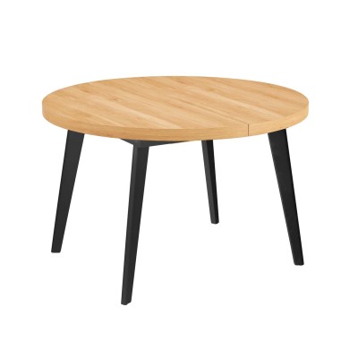 TAVOLO ALLUNGABILE ENZO IN LEGNO CON GAMBE NERE