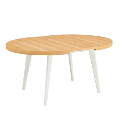 MESA EXTENSIBLE ENZO MADERA PATA BLANCA 2